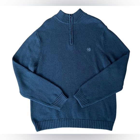 Chaps: 100% Cotton Blue Sweater - Picture 11 of 16